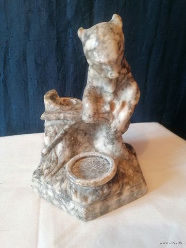 Статуэтка винтажная Медведь СССР камень