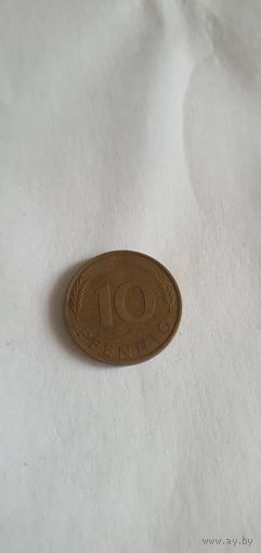 Германия 10 пфеннигов 1996