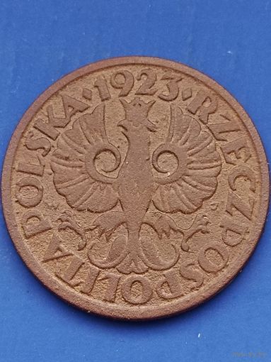 Польша II Республика(1919-1939) 5 грошей 1923г.(3), без мц.