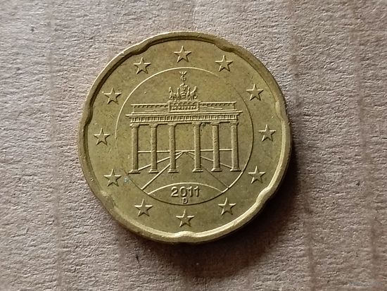 Германия 20 евроцентов, 2011"D". (-U)