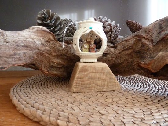 Новогодняя игрушка "Дары Господу" Декабрь-голубой топаз