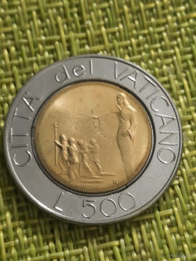 Ватикан 500 лир (Иоанн Павел II) 1991г.