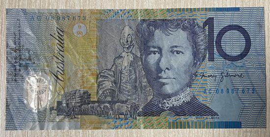 Банкнота 10 долларов 2008 год. Австралия Дама Мэри Гилмор