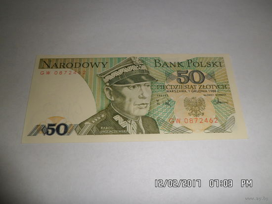 50 злотых 1988г. unc