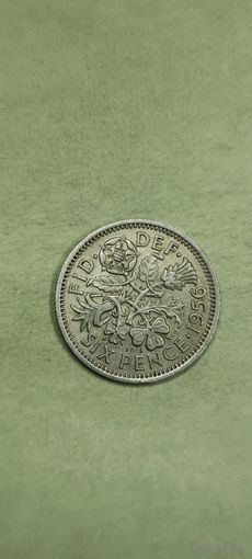 Великобритания 6 пенни 1956