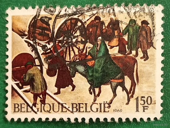 Бельгия 1969. Питер Брейнель Старший. Картина Перепись в Вифлееме