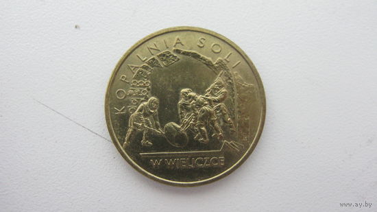 2001 г. Польша 2 злотых . Соляная шахта в Величке
