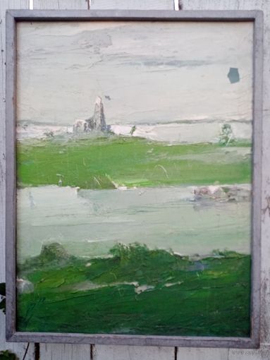 С рубля без мц. картина В. Васильев "Белая церковь". 2007г. масло холст