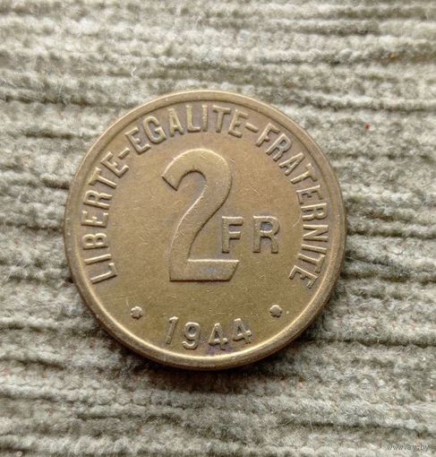 Werty71 Франция 2 франка 1944