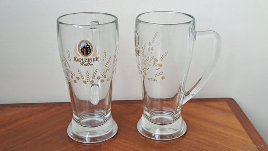 Бокал пивной Kapuziner Weissbier стекло Fidenza Италия 2 штуки.