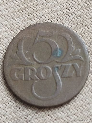 Распродажа - 5 грошей 1923г.,Польша,Вторая Республика