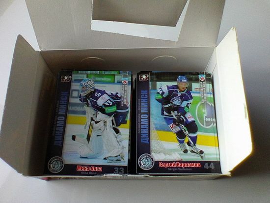 "3 сезон КХЛ" - 100 Базовых Карточек - минского "Динамо" - Одним Лотом.