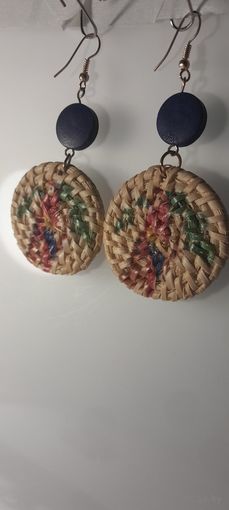 Серьги с соломкой