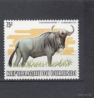 Фауна. Бык. Бурунди. 1982. 1 марка. Michel N 1594 (160,0 е).