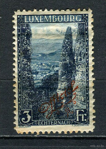 Люксембург - 1922/1923 - г. Эхтернах 3Fr с надпечаткой OFFICIEL - [Mi.126Ad] - 1 марка. MH.  (Лот 34GL)-T2P42