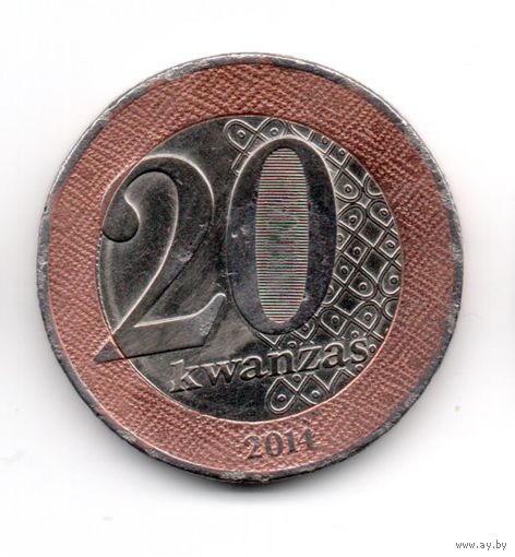 РЕСПУБЛИКА АНГОЛА 20 КВАНЗА 2014