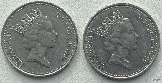 Великобритания 5 пенсов 1989 г. Цена за 1 шт.