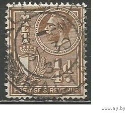 Мальта. Король Георг V. Герб. 1930г. Mi#152.