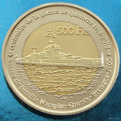 Остров Европа. 500 франков 2018 года Unusual