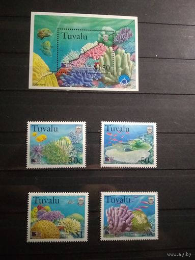 Тувалу 1998 г. Морская фауна.