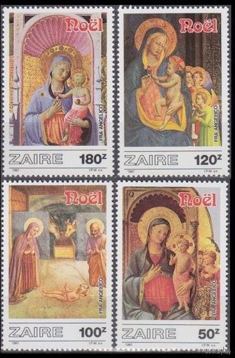 1987 Заир 945-948 Живопись - Фра Анджелико MNH