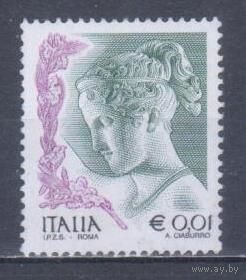 [1096] Италия 2002. Культура.Искусство.Женская голова (деталь). БЕЗ КЛЕЯ. 1
