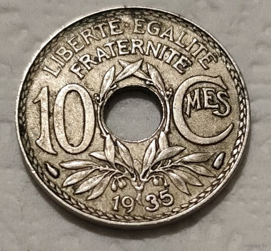 Франция 10 сантимов, 1935 (2-10-137)
