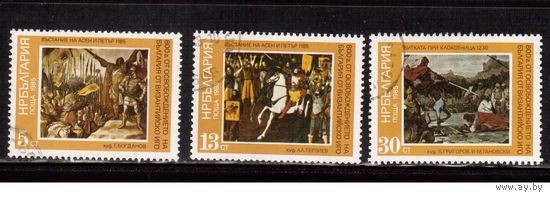 Болгария-1985, (Мих.3419-), гаш. , Искусство, Живопись, 3 марки
