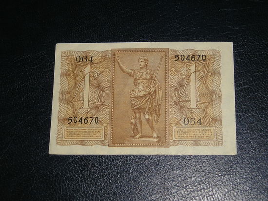 Италия, 1 Лира 1939 Сохран !