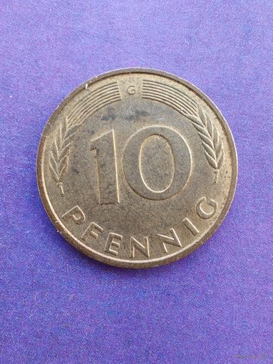 Германия ФРГ 10 пфеннигов 1991 G