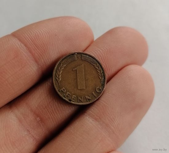 1 пфенниг 1950г. (G). Германия.