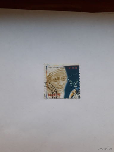 Марки Бразилия Лауреат Нобелевской премии Мира 1979 Мать Тереза