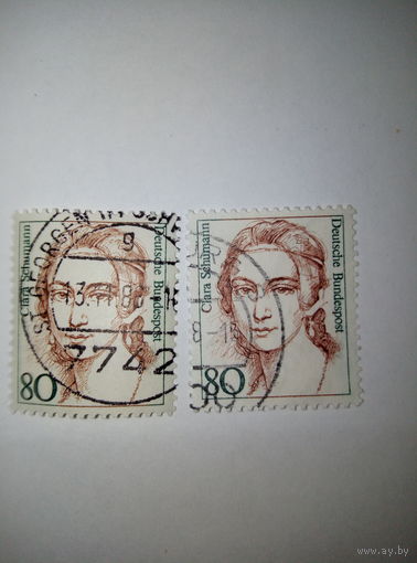 Марка. 1986 год."Клара Шуман"