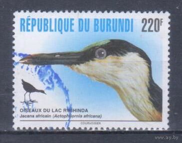 [1225] Бурунди 1996. Фауна.Птицы.Якана. Концовка серии.Гашеная марка. Кат.гаш.3 е.