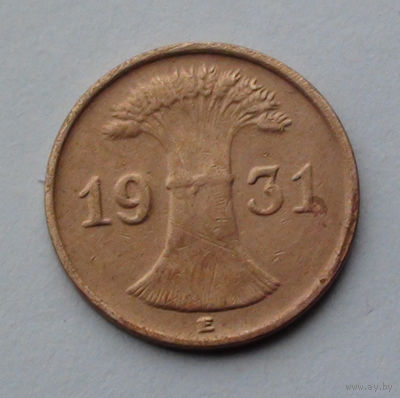 Германия - Веймарская республика 1 рейхспфенниг. 1931. E
