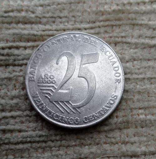 Werty71 Эквадор 25 сентаво 2000