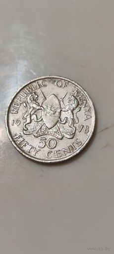 Кения 50 центов 1978