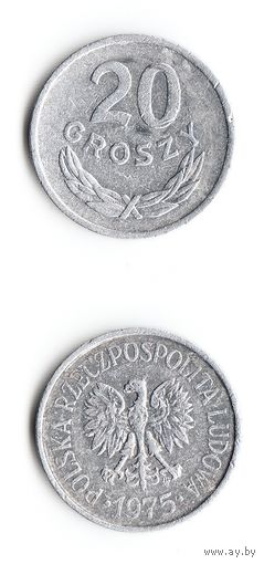 20 грошей Польша 1975 года