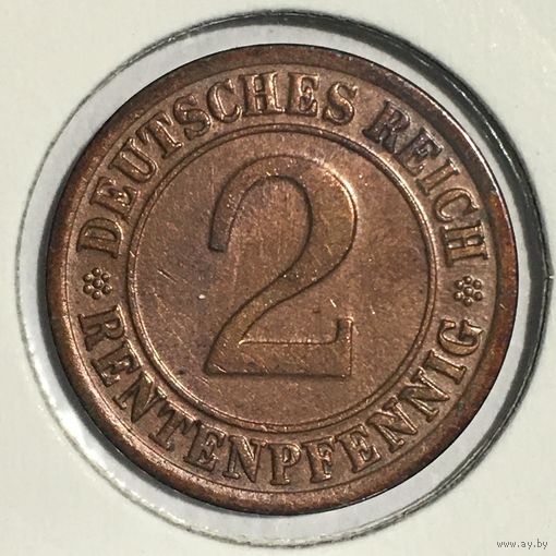 Германия 2 рентенпфеннига, 1924 (F) (холдер)