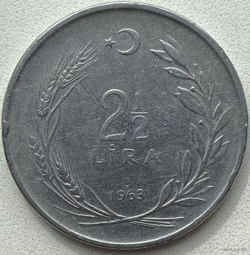 Турция 2,5 лиры 1963 г.