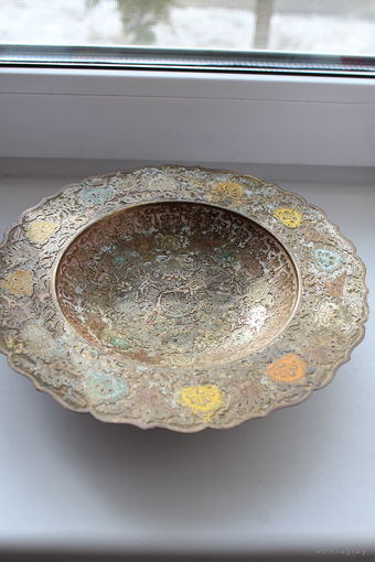 Латунная конфетница винтаж Индия