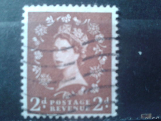 Англия 1958 Королева Елизавета 2  2 пенса