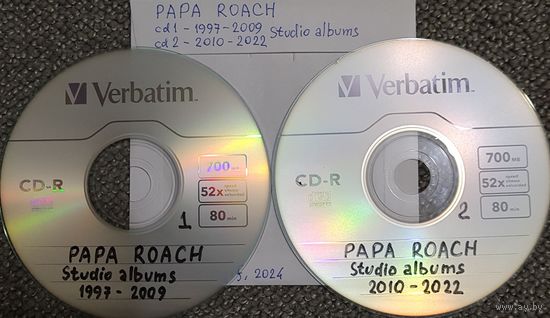 CD MP3 полная студийная дискография PAPA ROACH - 2 CD.
