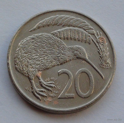 Новая Зеландия 20 центов. 1982 г.