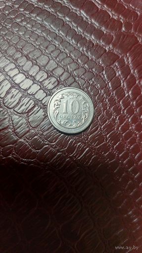 Монета 10 грошей 2009г. Польша. Хорошая!