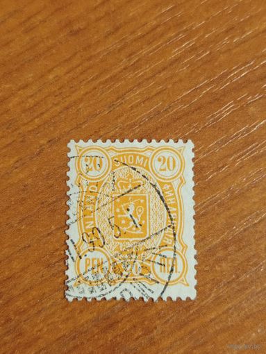 1889 Россия Великое княжество Финляндское  зуб 14 на 13 герб (1-2)