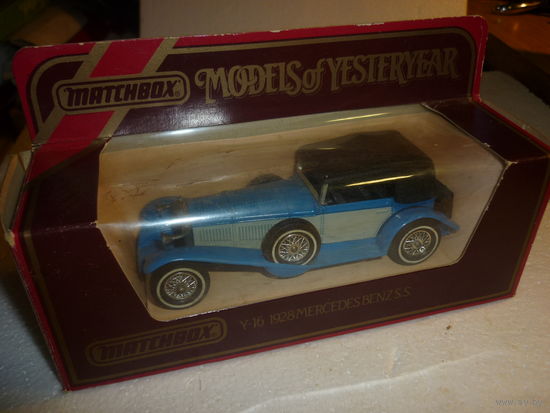 Модель авто "Mercedes Benz S.S". 1928 Y-16. 1:45.Matchbox. Made in England