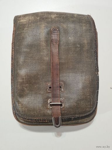 Офицерский планшет, зеленая кирза, клеймо 1940 год, передний ремешок менян, состояние среднее