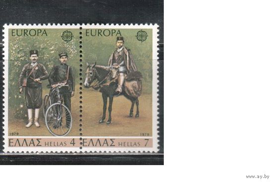 Греция-1979(Мих.1312-1313)  **  ,   ЕВРОПА, Велосипеды, Лошади(полная серия)