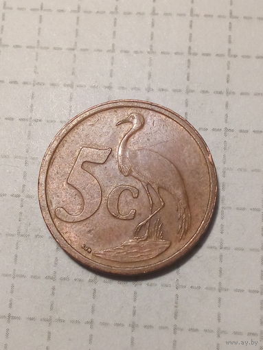 5 центов Южная Африка 2001 год